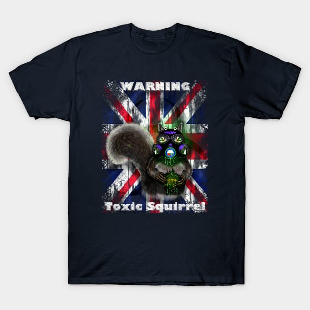 Union Jack Toxic Squirrel T-Shirt by asaiphoto